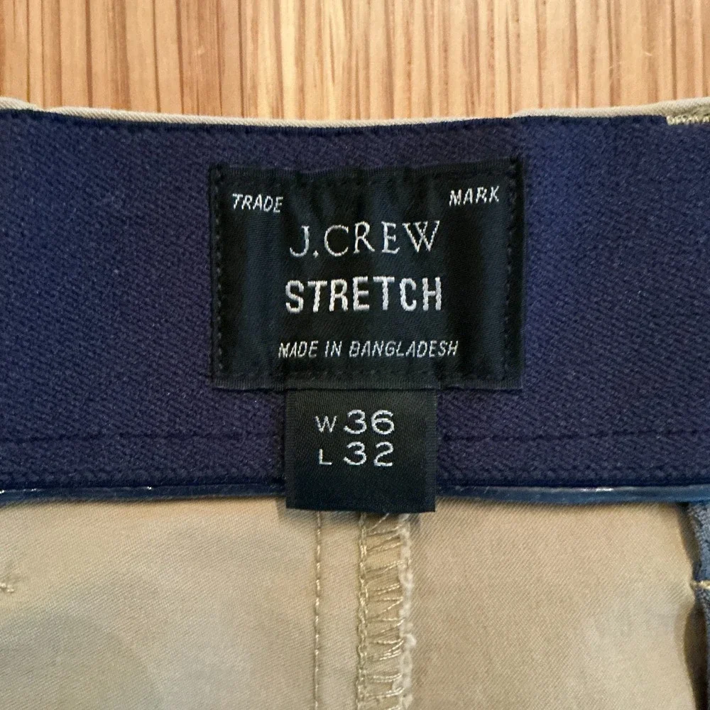 J.Crew 770 Straight Chino Pants 36x29 Khaki Stretch Re-Imagined BAW003 Slim